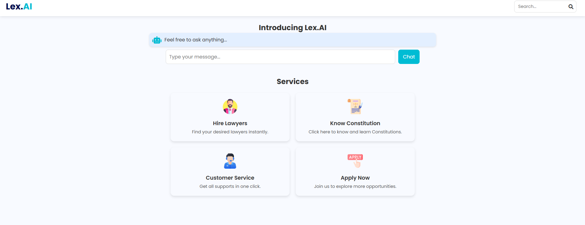 Lex.AI legal technology platform product interface